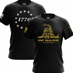 We The People Holsters 1776 Betsy Ross Flag & Don't Tread On Me Short Sleeve T-Shirt Bundle Black Best