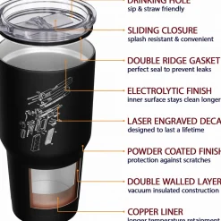 We The People Holsters 1911 Schematics Stainless Steel Tumbler New