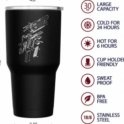 We The People Holsters 1911 Schematics Stainless Steel Tumbler New
