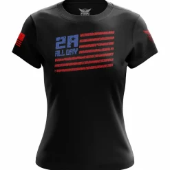 We The People Holsters 2A All Day Women's Short Sleeve Shirt Black Clearance