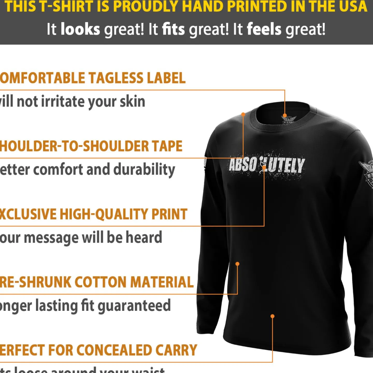 We The People Holsters Abso-Lutely Long Sleeve Shirt Black Online