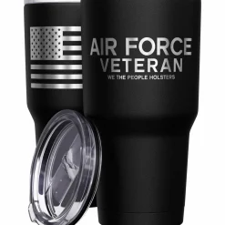 We The People Holsters Air Force Vet + American Flag Stainless Steel Tumbler Outlet
