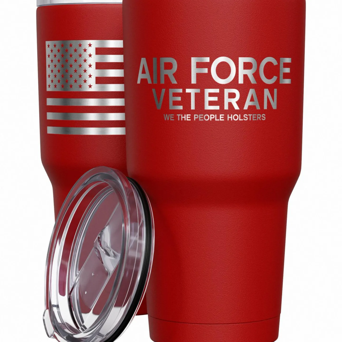 We The People Holsters Air Force Vet + American Flag Stainless Steel Tumbler Outlet