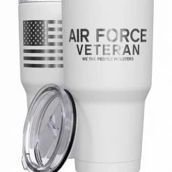 We The People Holsters Air Force Vet + American Flag Stainless Steel Tumbler Outlet
