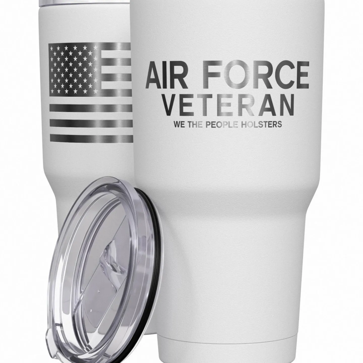 We The People Holsters Air Force Vet + American Flag Stainless Steel Tumbler Outlet