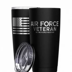We The People Holsters Air Force Vet + American Flag Stainless Steel Tumbler Outlet