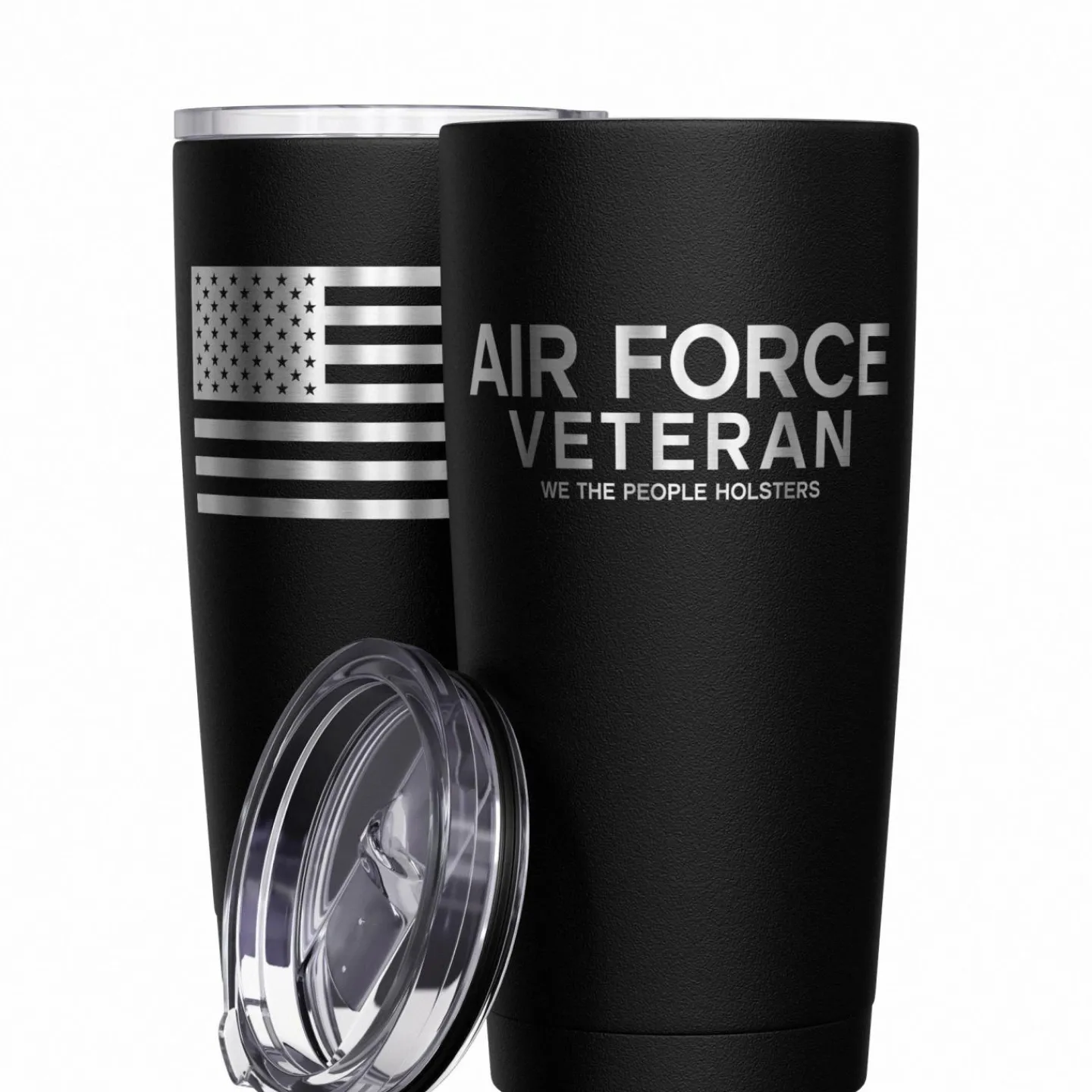 We The People Holsters Air Force Vet + American Flag Stainless Steel Tumbler Outlet