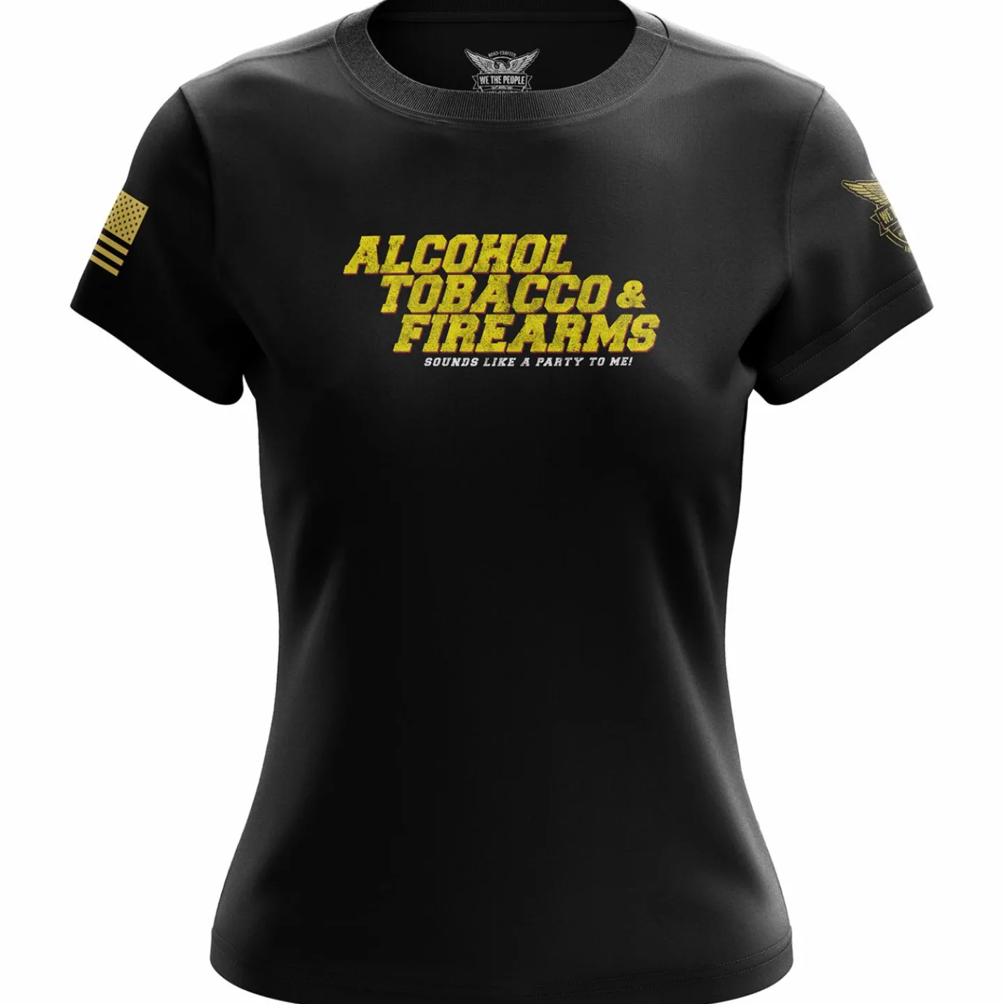 We The People Holsters Alphabet Party Women's Short Sleeve Shirt Black Hot