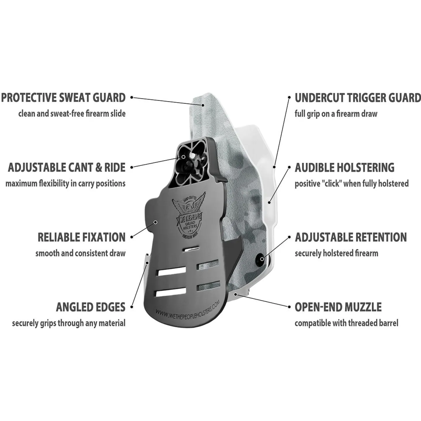 We The People Holsters Alpine Multicam Custom Printed Holster - OWB Kydex Holster Online