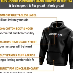 We The People Holsters American AF Hoodie Black Clearance