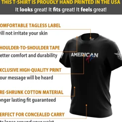 We The People Holsters American AF Short Sleeve Shirt Black New