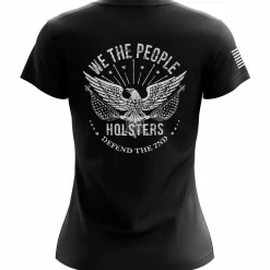 We The People Holsters American Eagle Defend the 2nd Women's Short Sleeve Shirt Black New