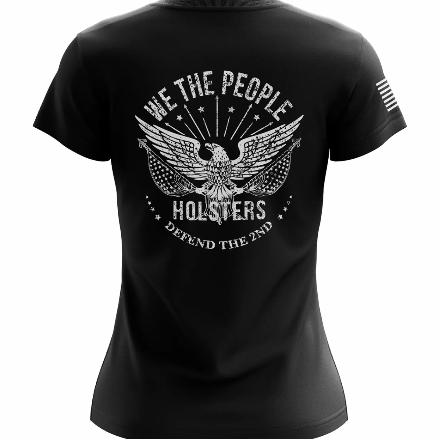 We The People Holsters American Eagle Defend the 2nd Women's Short Sleeve Shirt Black New