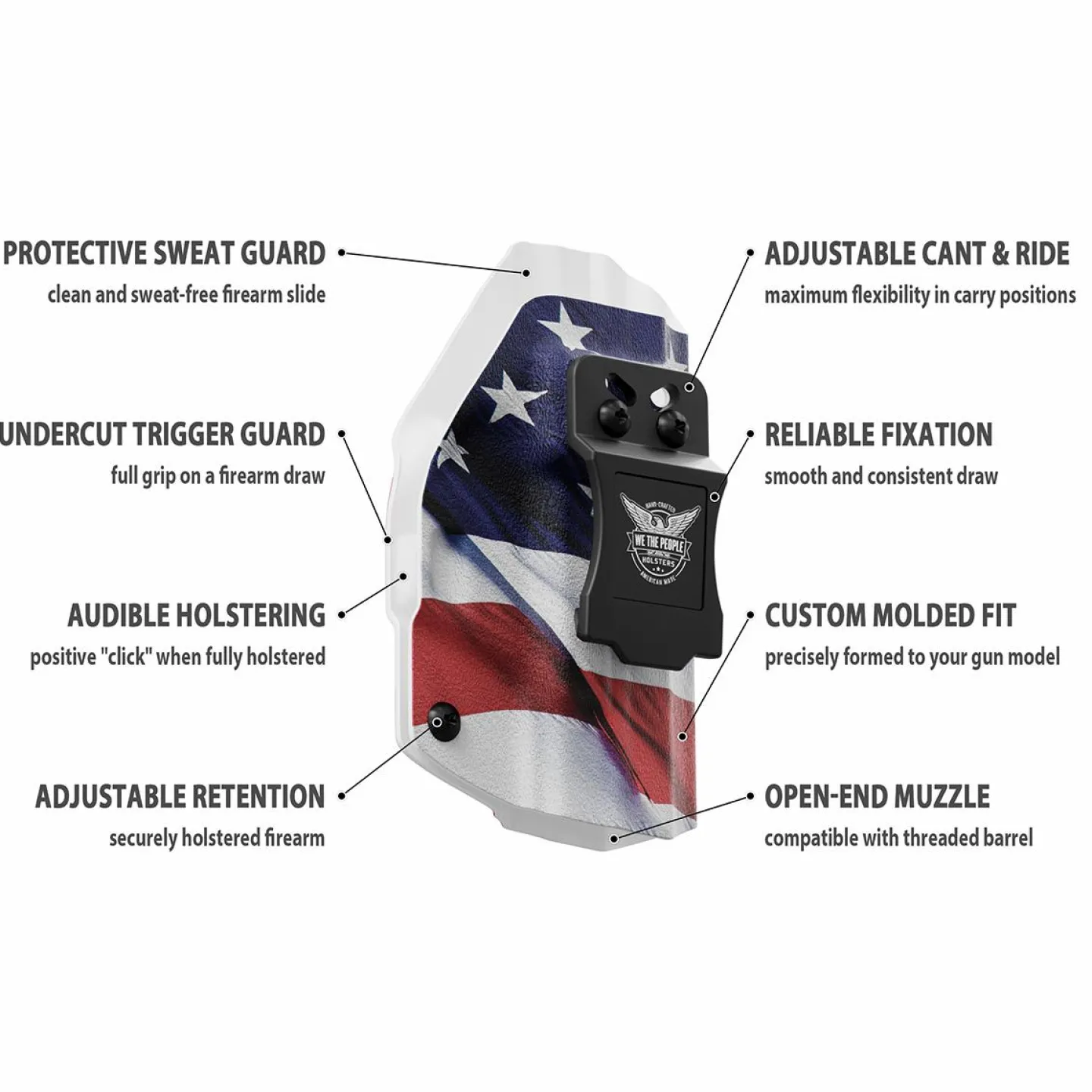 We The People Holsters American Flag Custom Kydex IWB Holster for concealed carry Outlet
