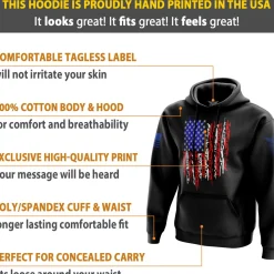 We The People Holsters American Flag In Guns 2.0 Hoodie Black Sale