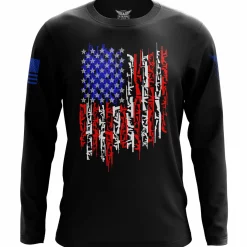 We The People Holsters American Flag In Guns 2.0 Long Sleeve Shirt Black Best