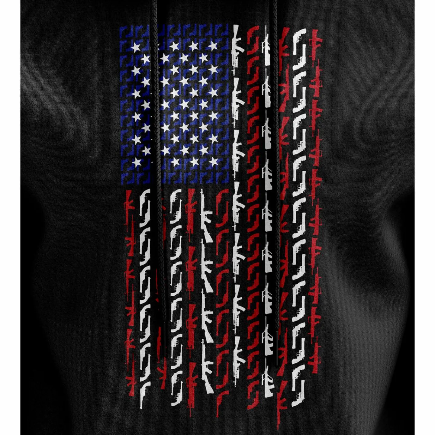 We The People Holsters American Flag in Guns - Patriotic Colors Hoodie Black Discount