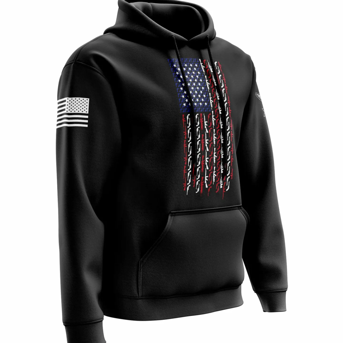 We The People Holsters American Flag in Guns - Patriotic Colors Hoodie Black Discount