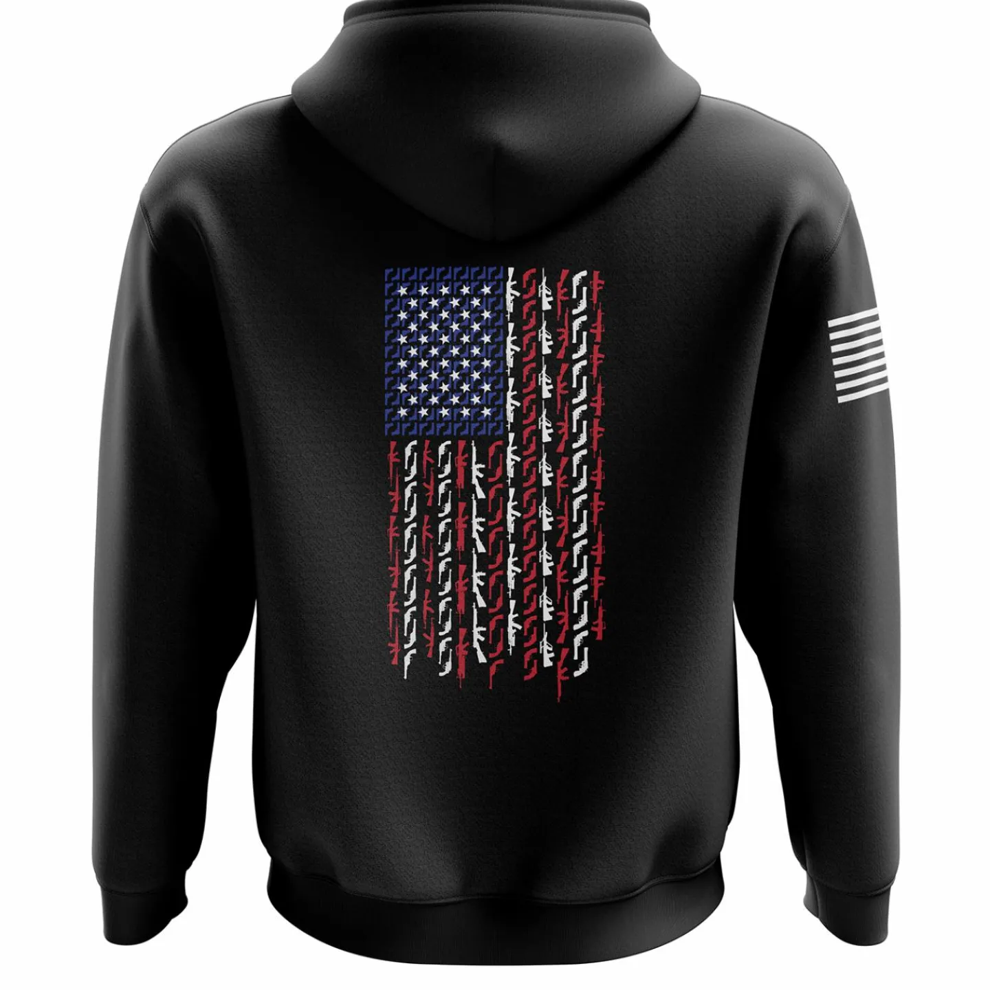We The People Holsters American Flag in Guns - Patriotic Colors Zip Up Hoodie Black Sale