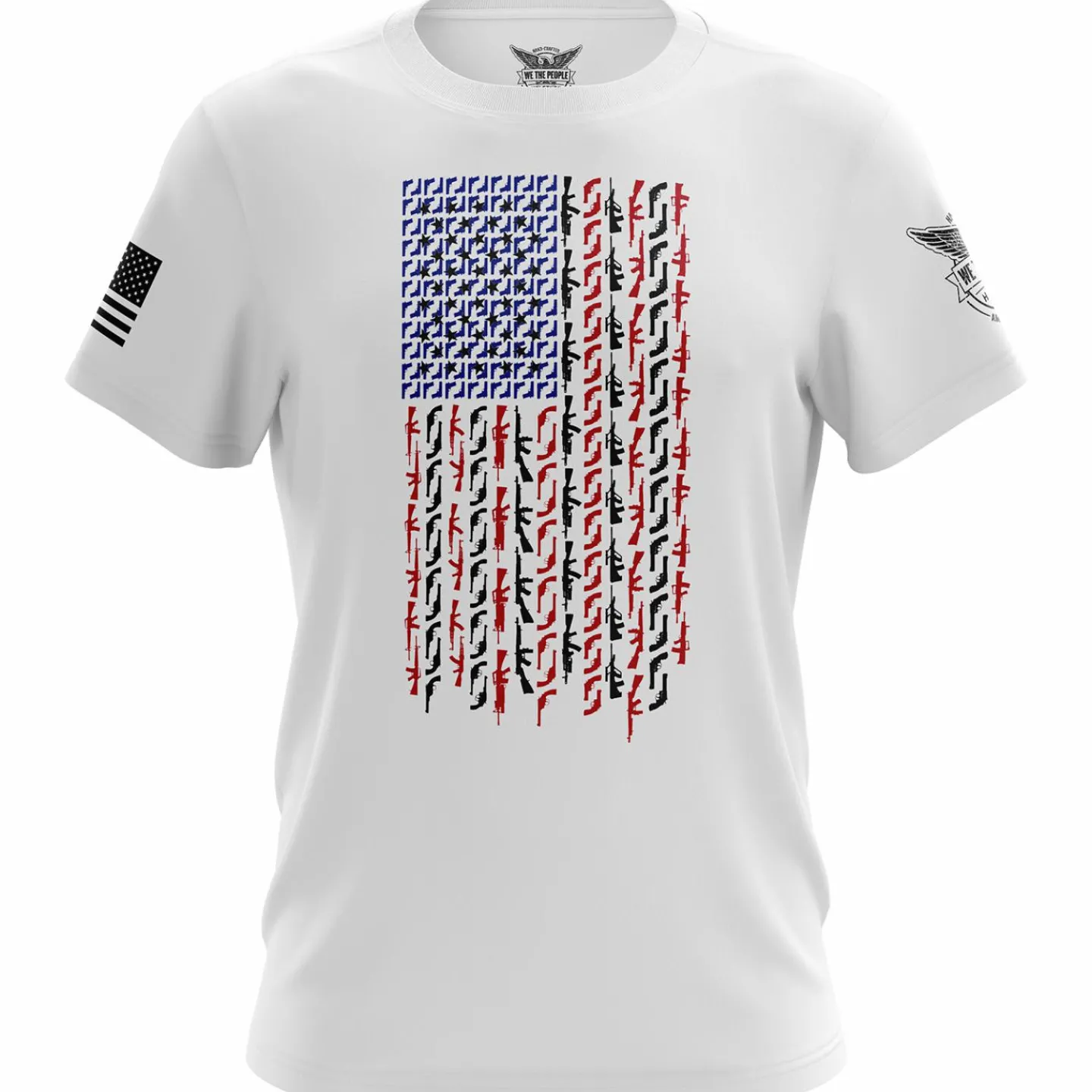 We The People Holsters American Flag in Guns - Patriotic Colors Short Sleeve Shirt Best