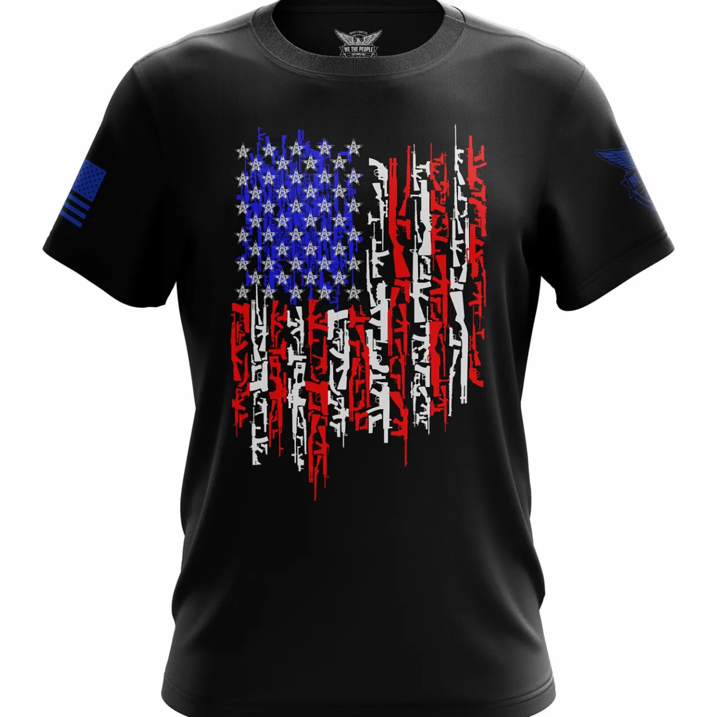 We The People Holsters American Flag In Guns 2.0 Short Sleeve Shirt Black Hot