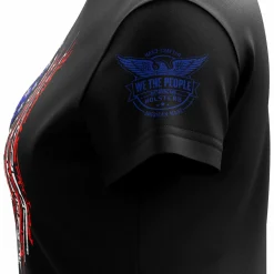 We The People Holsters American Flag In Guns 2.0 Women's Short Sleeve Shirt Black Clearance