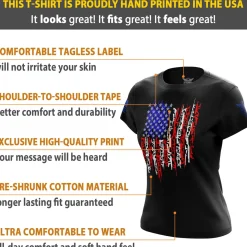 We The People Holsters American Flag In Guns 2.0 Women's Short Sleeve Shirt Black Clearance