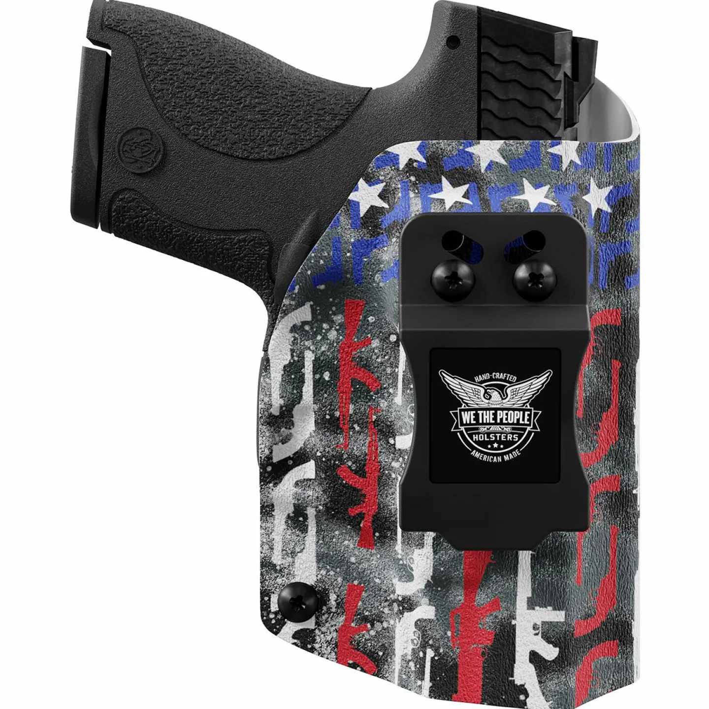 We The People Holsters American Flag in Guns Patriotic Colors Custom Printed Holster - IWB Kydex Holster Discount