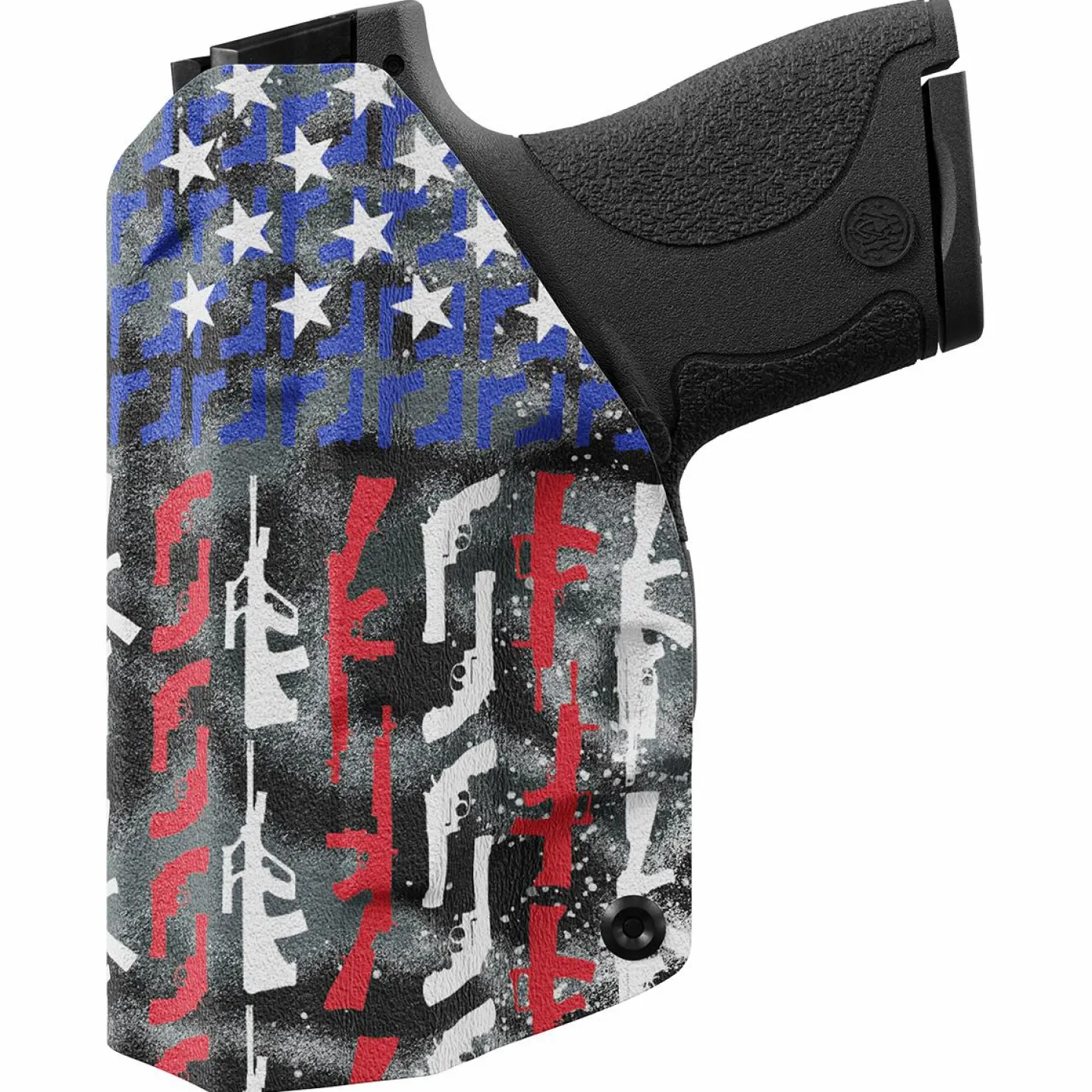 We The People Holsters American Flag in Guns Patriotic Colors Custom Printed Holster - IWB Kydex Holster Discount