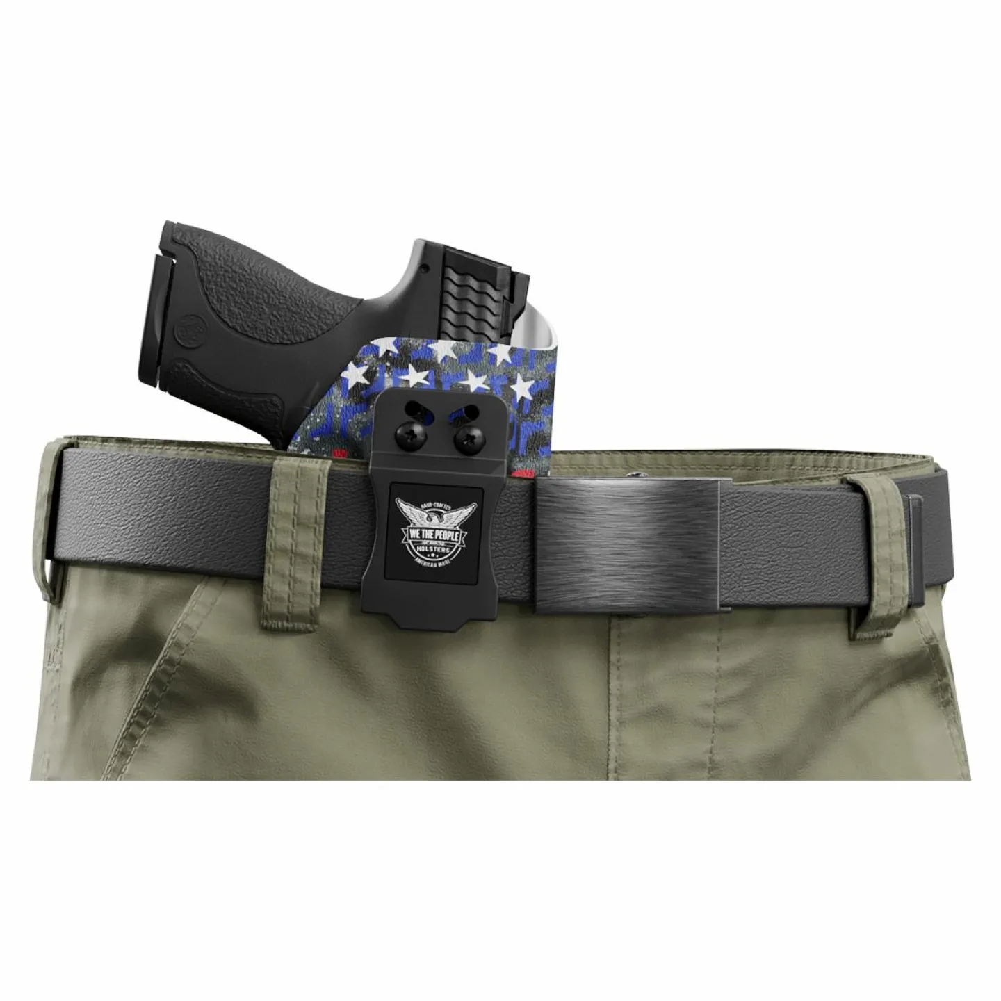 We The People Holsters American Flag in Guns Patriotic Colors Custom Printed Holster - IWB Kydex Holster Discount