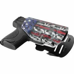 We The People Holsters American Flag in Guns Patriotic Colors Custom Printed Holster - OWB Kydex Holster Sale