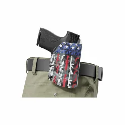 We The People Holsters American Flag in Guns Patriotic Colors Custom Printed Holster - OWB Kydex Holster Sale