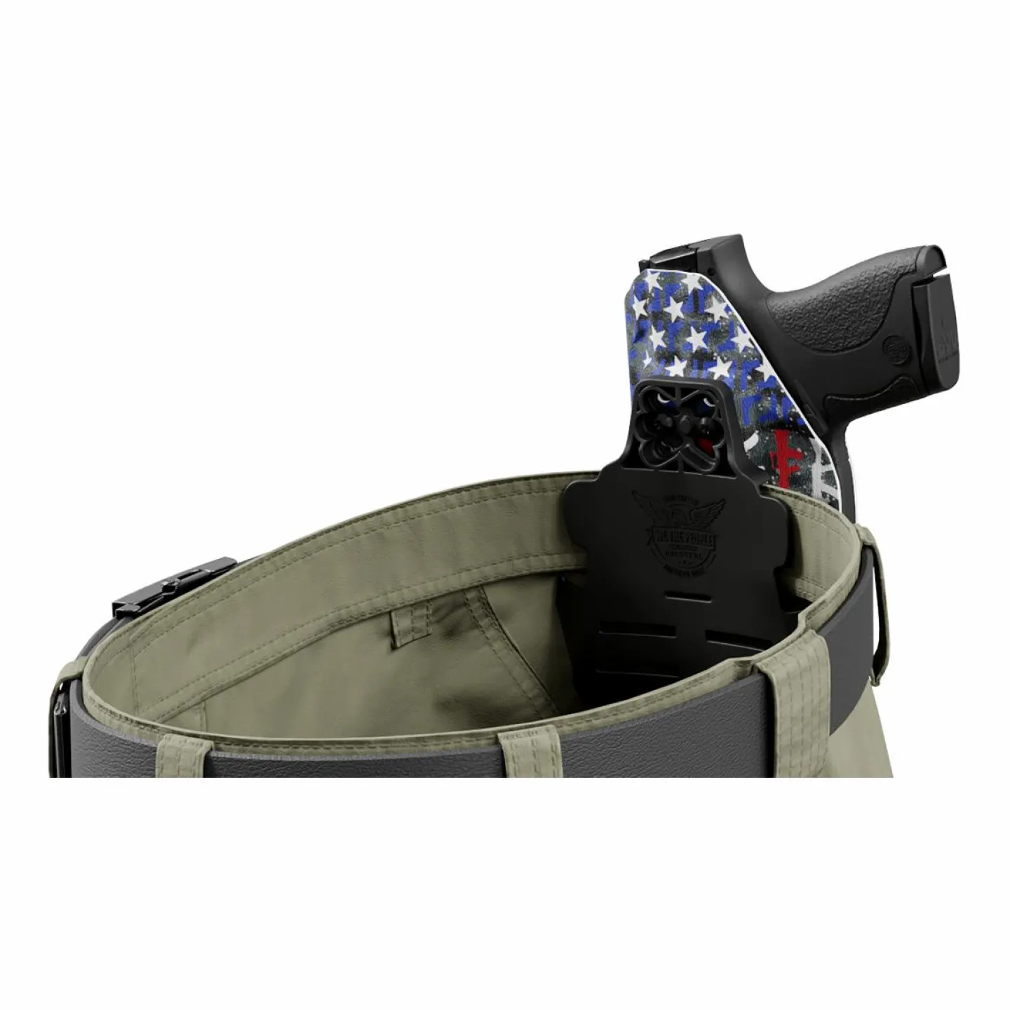 We The People Holsters American Flag in Guns Patriotic Colors Custom Printed Holster - OWB Kydex Holster Sale
