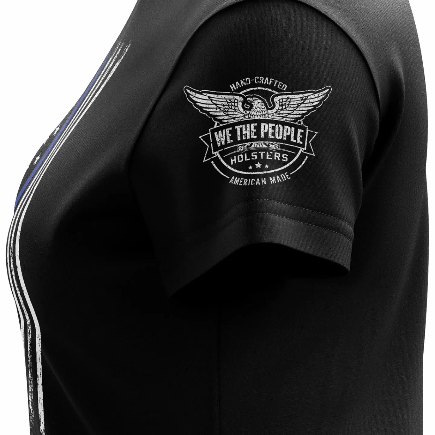 We The People Holsters American Flag Thin Blue Line Women's Short Sleeve Shirt Sale