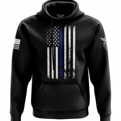 We The People Holsters American Flag Thin Blue Line Hoodie Black Sale