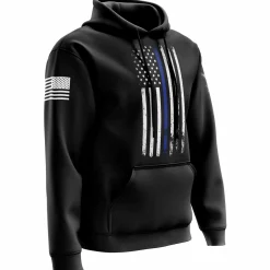 We The People Holsters American Flag Thin Blue Line Hoodie Black Sale