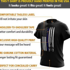 We The People Holsters American Flag Thin Blue Line Short Sleeve Shirt