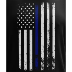 We The People Holsters American Flag Thin Blue Line Long Sleeve Shirt Black Discount