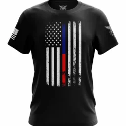 We The People Holsters American Flag Thin Blue/Red Line Public Service Support Short Sleeve Shirt Best