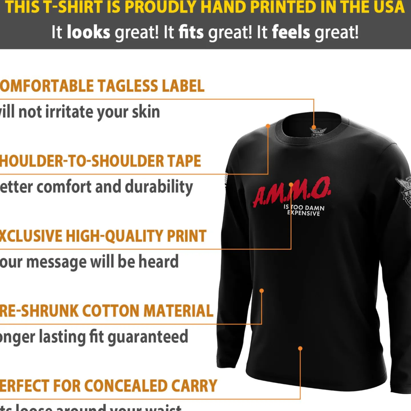 We The People Holsters A.M.M.O. Long Sleeve Shirt Black Best