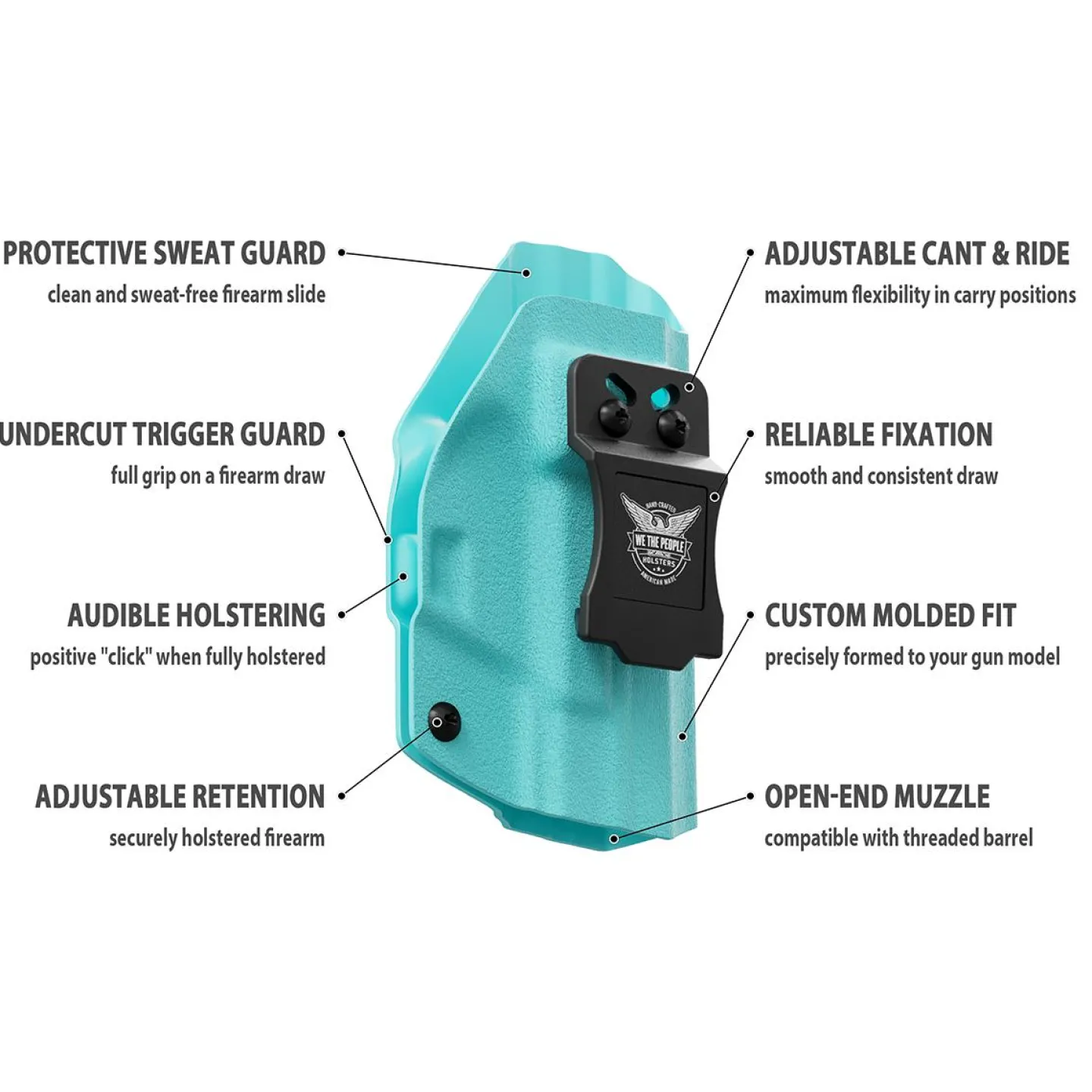 We The People Holsters Aqua Custom Printed Holster - IWB Kydex Holster