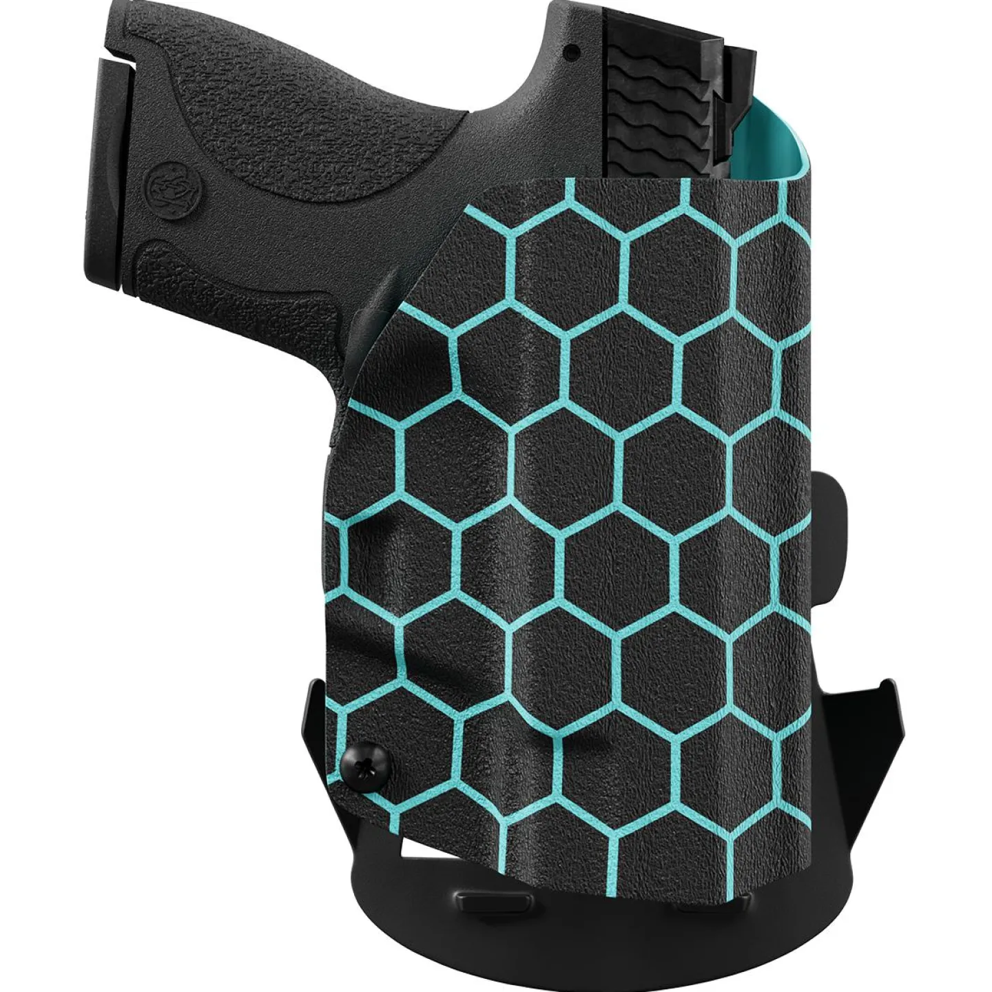 We The People Holsters Aqua Honeycomb Custom Printed Holster - OWB Kydex Holster Outlet