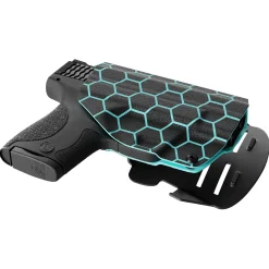 We The People Holsters Aqua Honeycomb Custom Printed Holster - OWB Kydex Holster Outlet