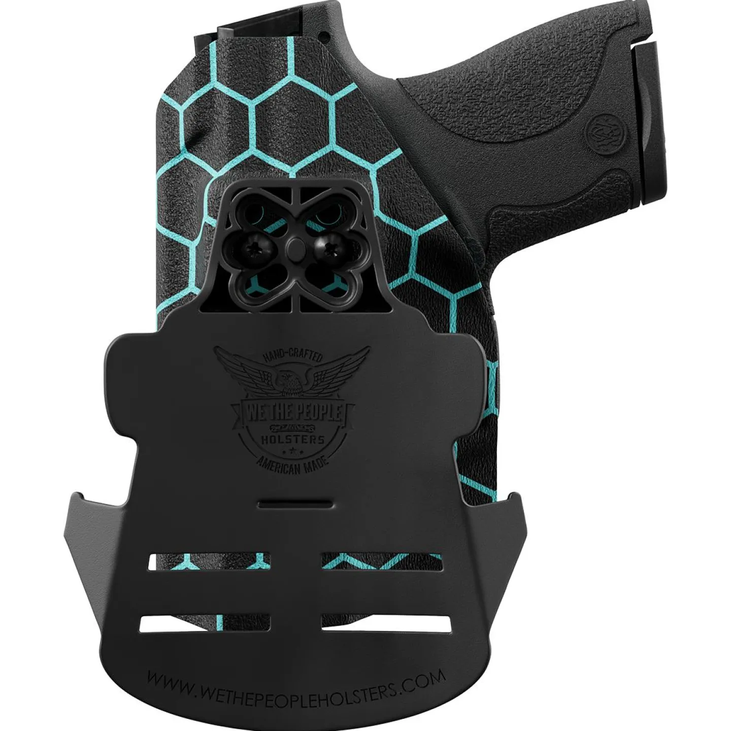 We The People Holsters Aqua Honeycomb Custom Printed Holster - OWB Kydex Holster Outlet