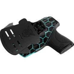 We The People Holsters Aqua Honeycomb Custom Printed Holster - OWB Kydex Holster Outlet