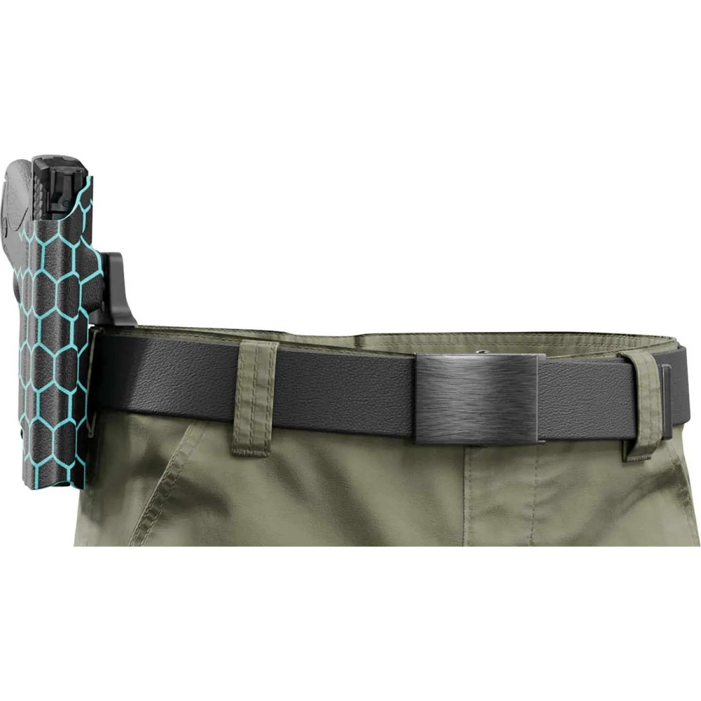 We The People Holsters Aqua Honeycomb Custom Printed Holster - OWB Kydex Holster Outlet