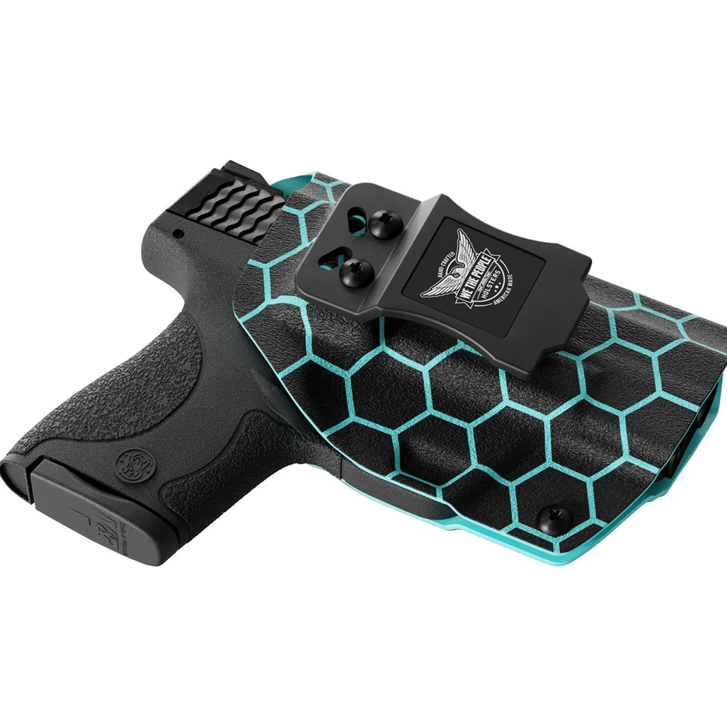 We The People Holsters Aqua Honeycomb Custom Printed Holster - IWB Kydex Holster Hot