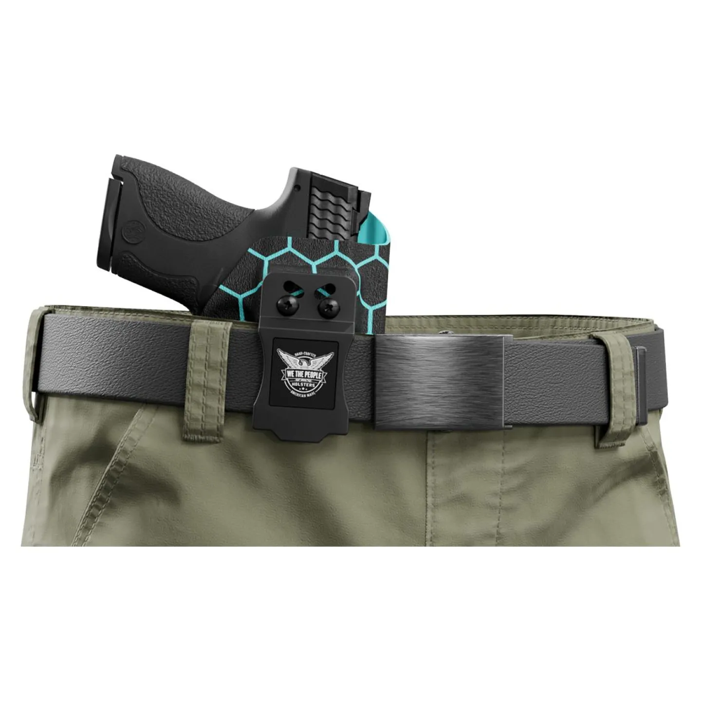 We The People Holsters Aqua Honeycomb Custom Printed Holster - IWB Kydex Holster Hot
