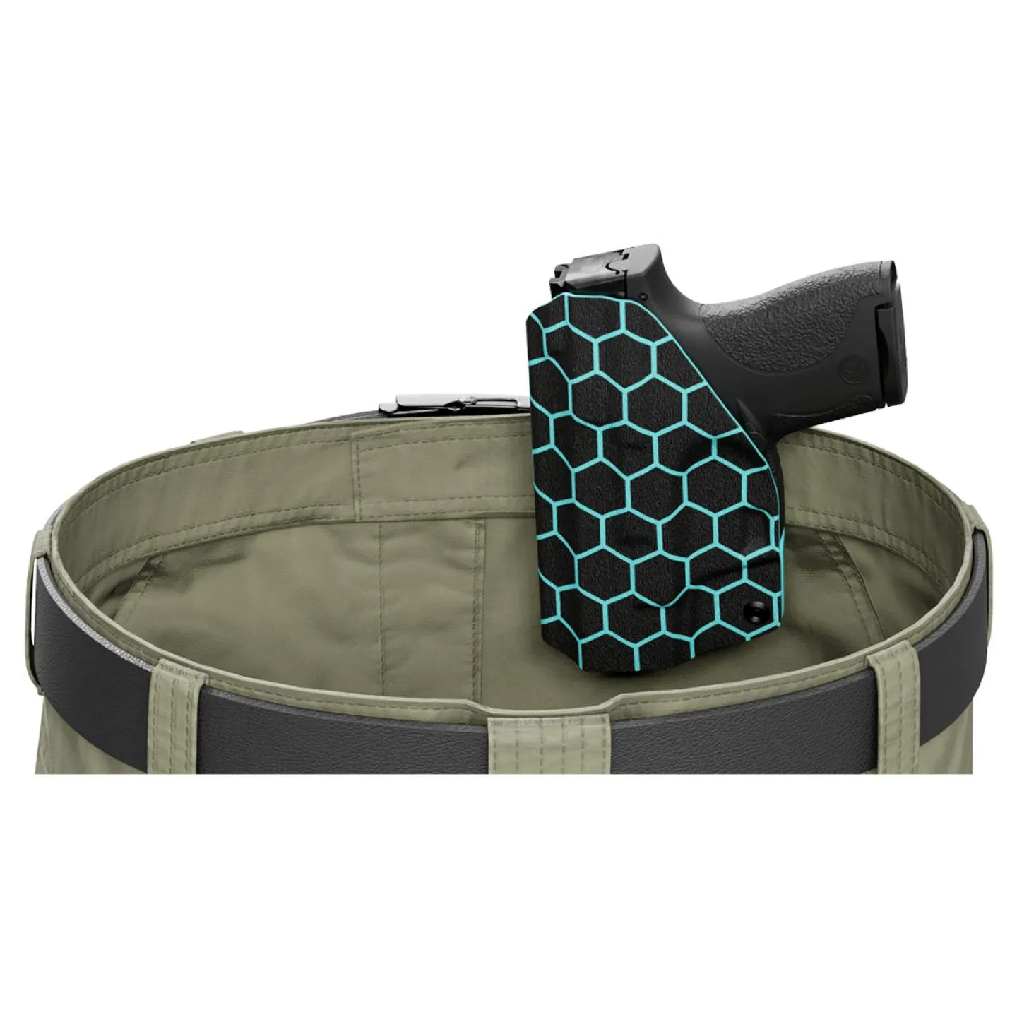 We The People Holsters Aqua Honeycomb Custom Printed Holster - IWB Kydex Holster Hot