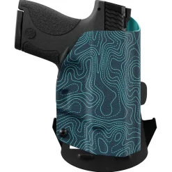 We The People Holsters Aqua Topographic Map Custom Printed Holster - OWB Kydex Holster New